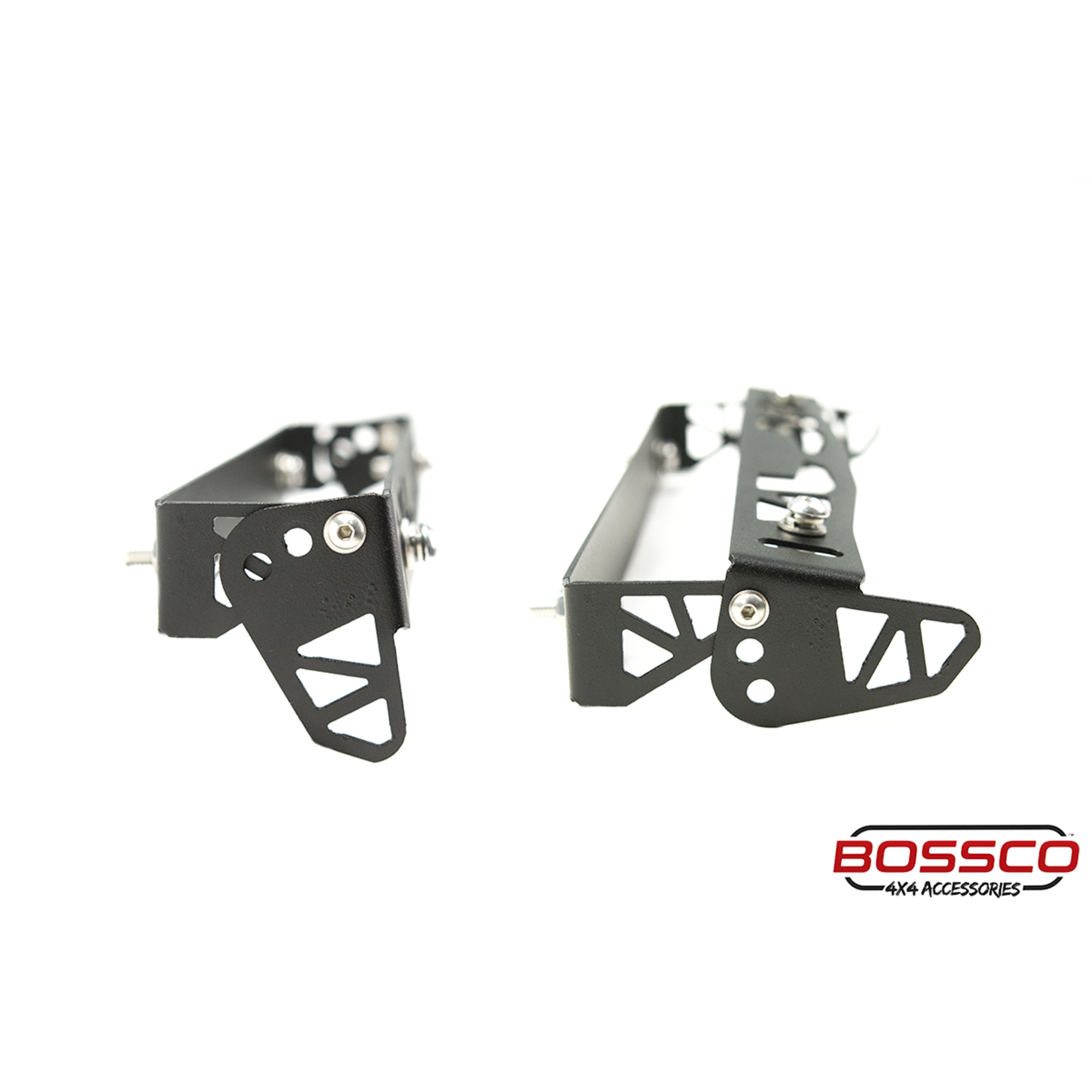 Black Bullbar Licence Plate Flip Up Bracket Mount Holder For Winch