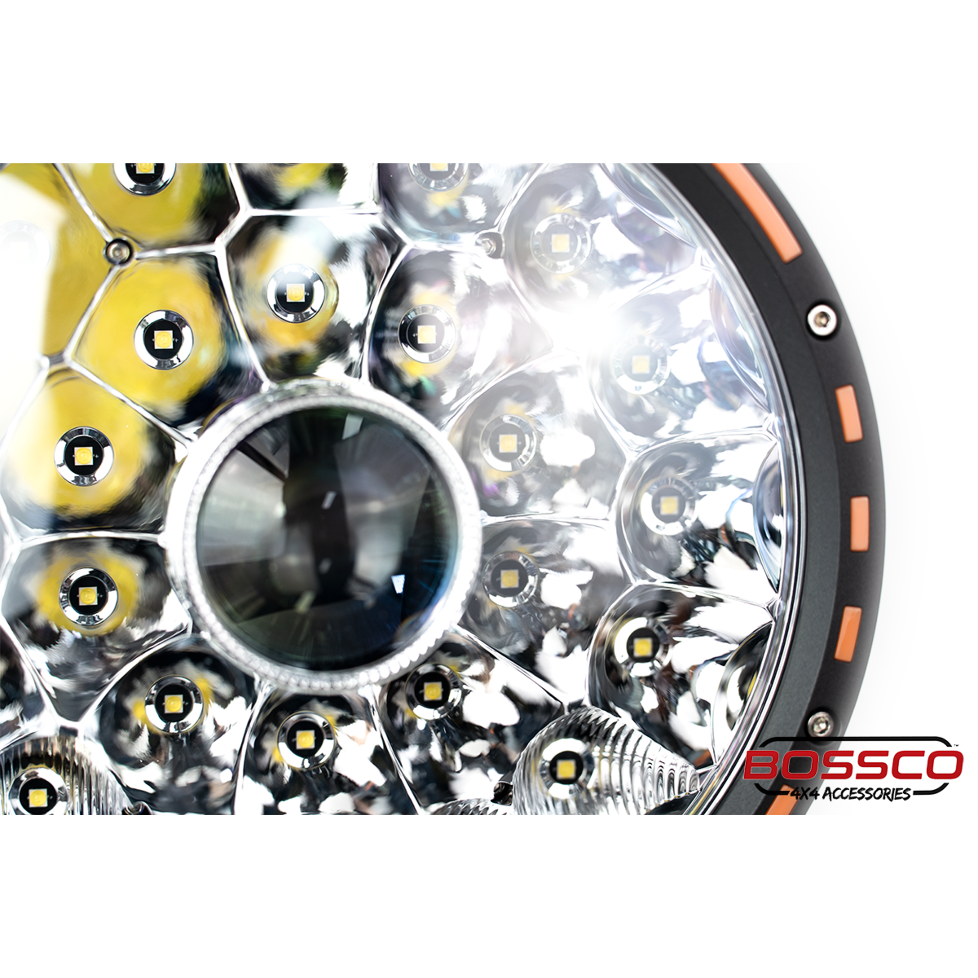 9" LED Driving Lights with LED LASER | 1 Lux @ 1200m | 23920 Lumens | IP68 Rated - PAIR With Harness