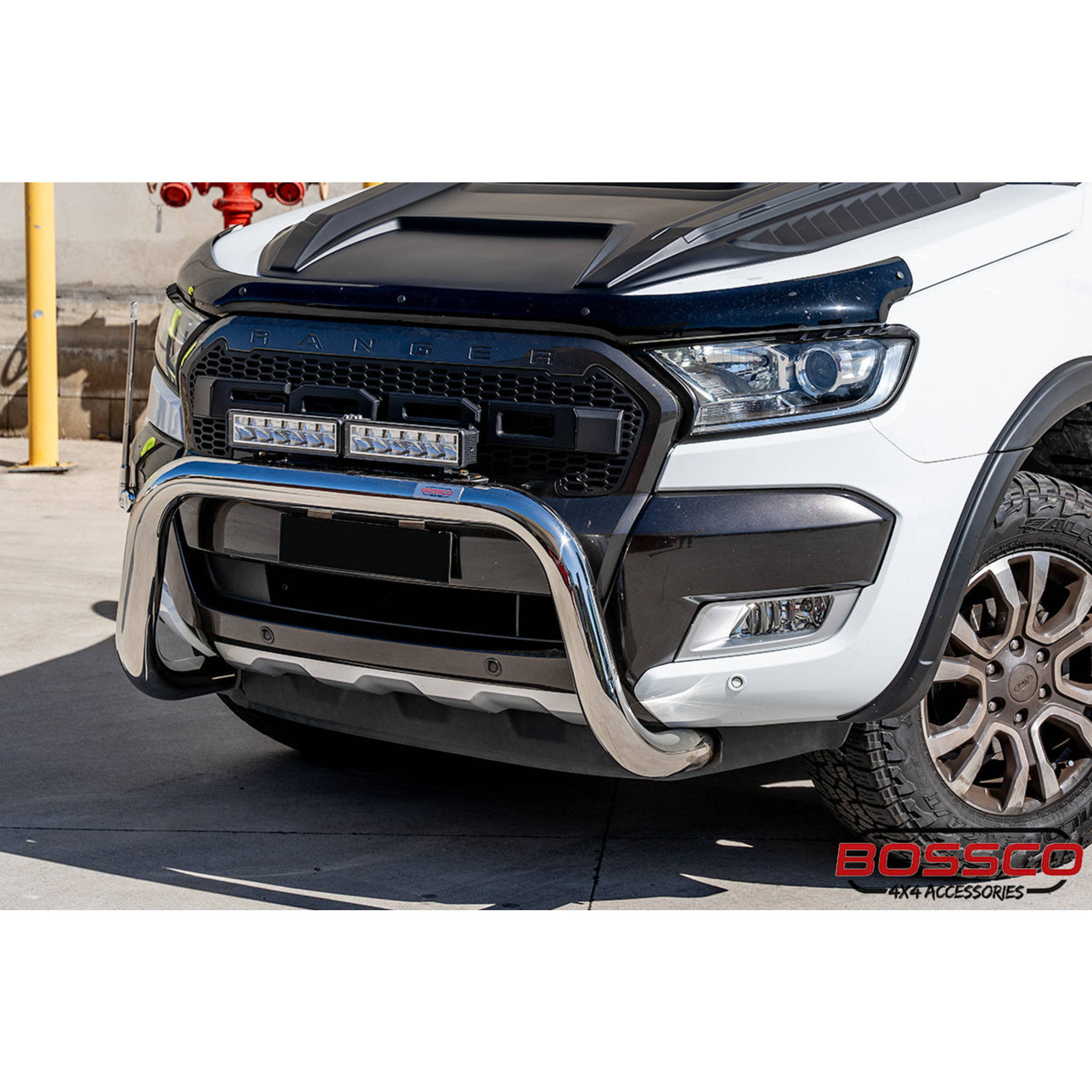 Stainless Steel Nudge Bar Suitable For Ford Ranger PX MKII 2015-2018 with Tech Pack & Front Sensors