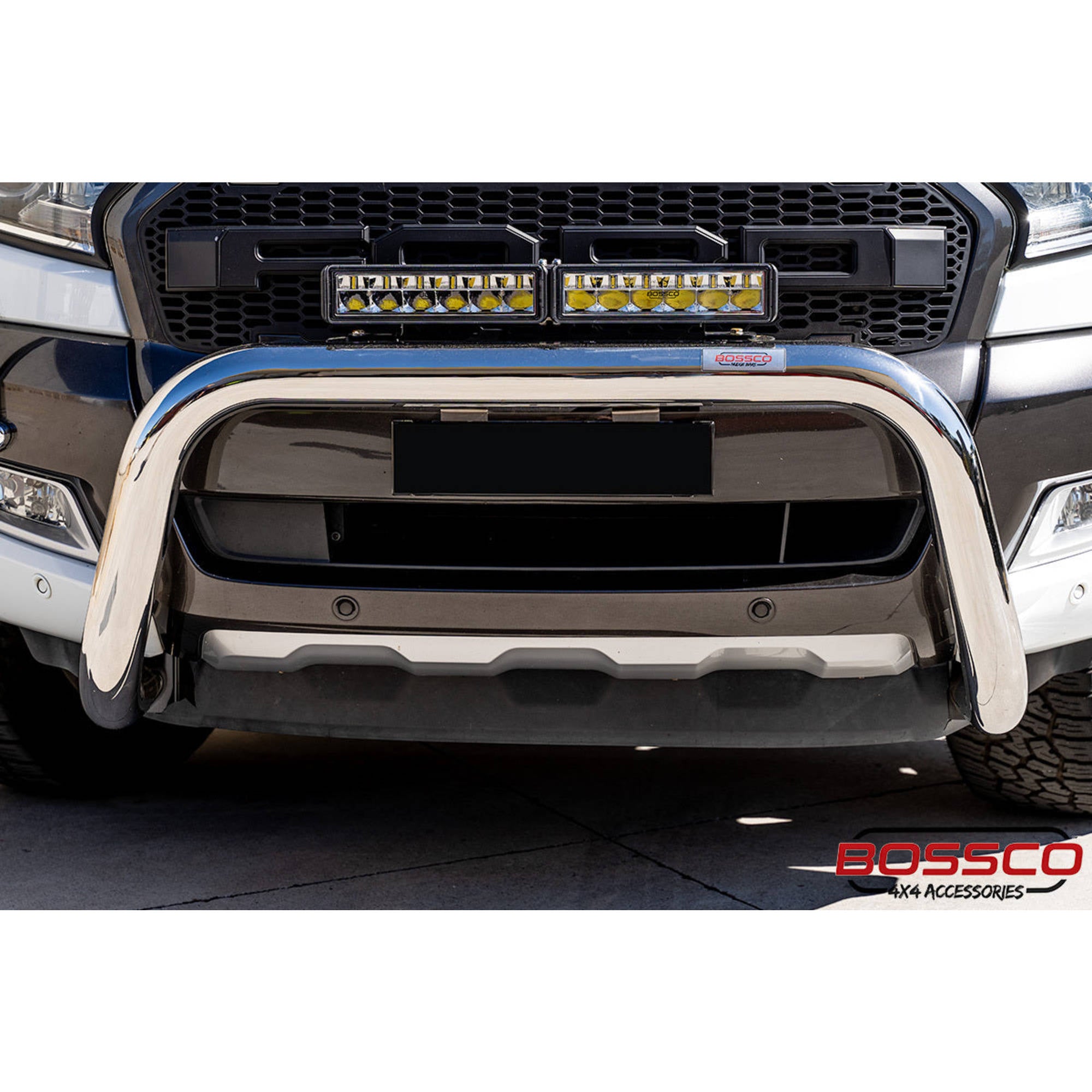 Stainless Steel Nudge Bar Suitable For Ford Ranger PX MKII 2015-2018 with Tech Pack & Front Sensors