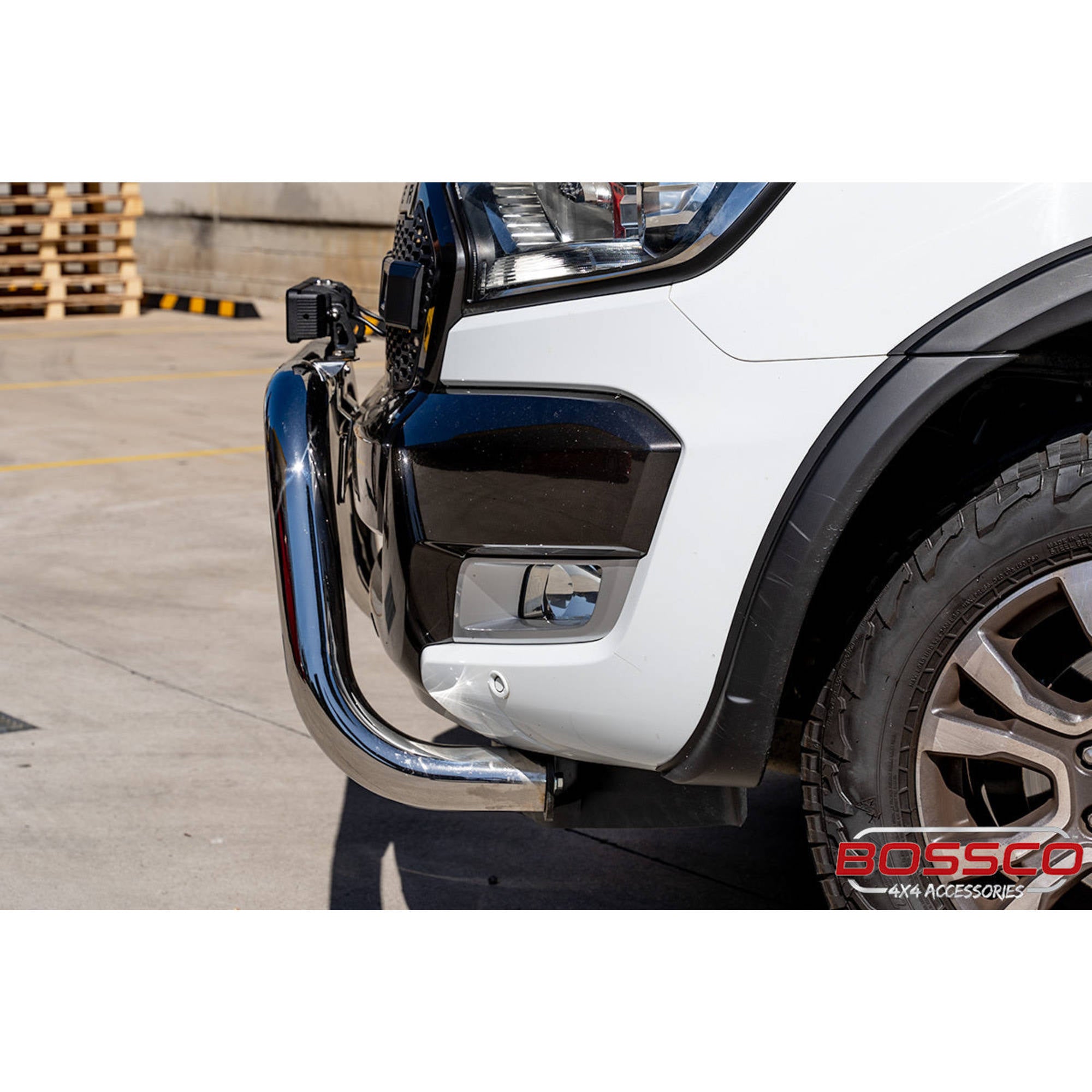 Stainless Steel Nudge Bar Suitable For Ford Ranger PX MKII 2015-2018 with Tech Pack & Front Sensors