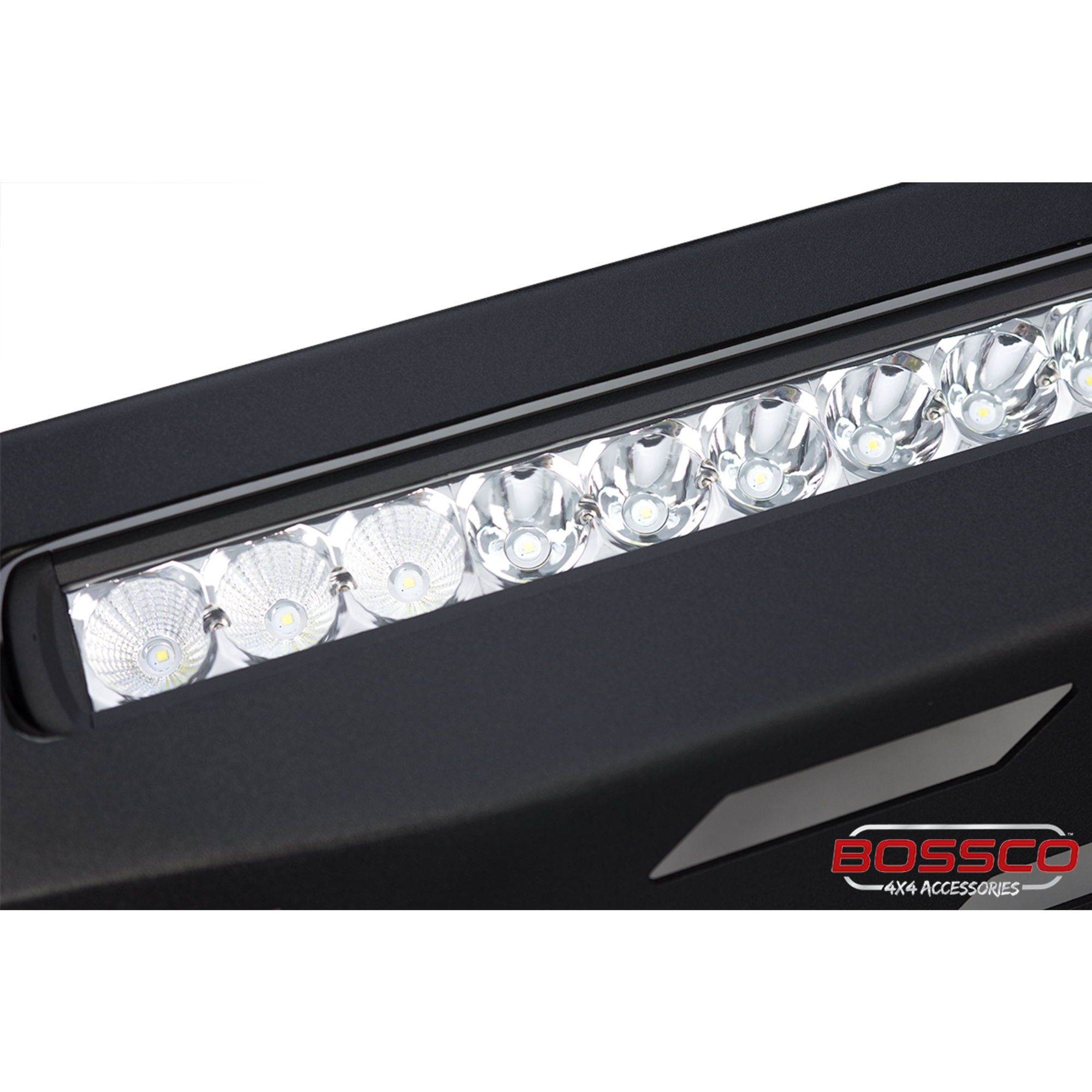Triple Black Nudge Bar with Integrated Light Bar and Skid Plate suitable for Mitsubishi Triton MR 2019-2023