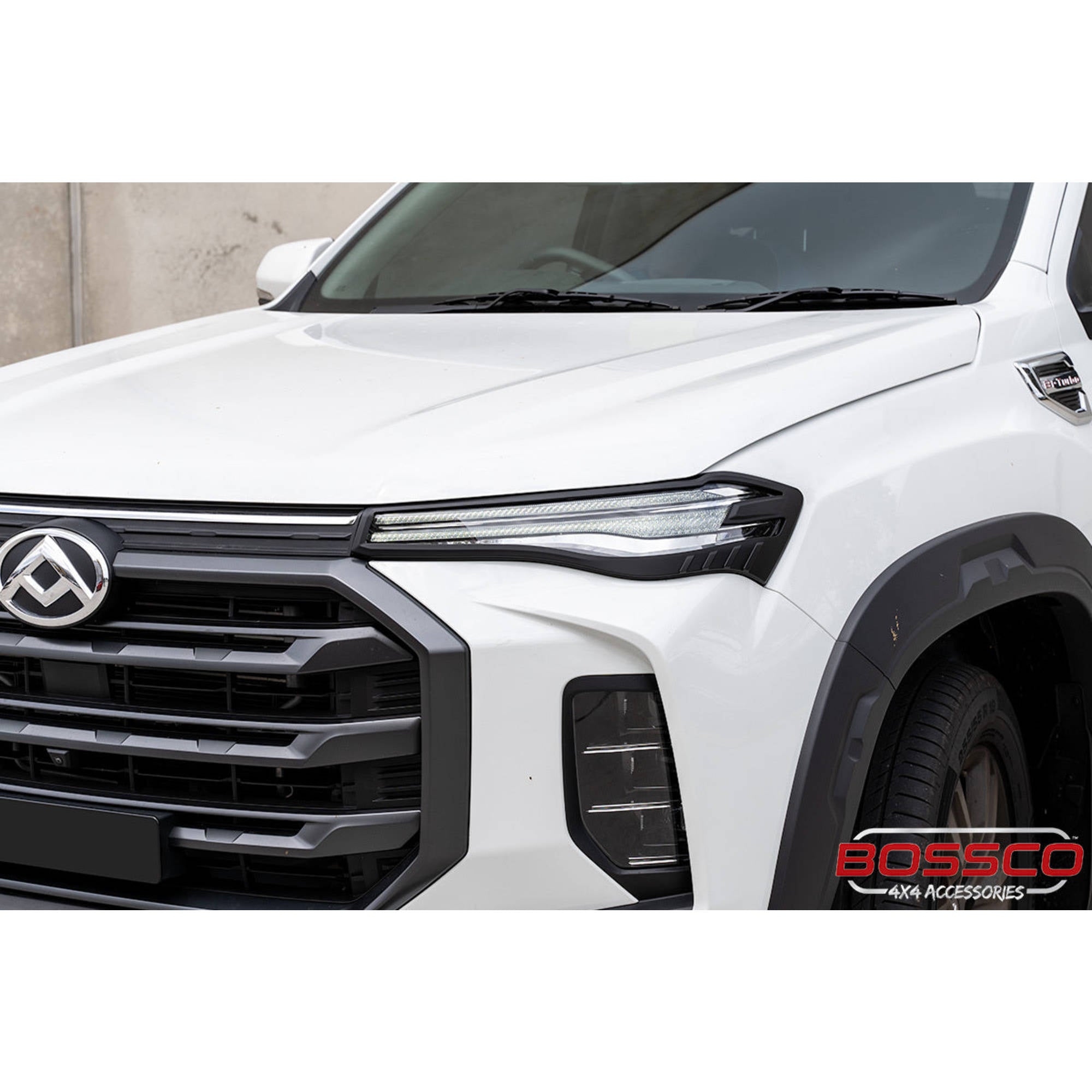 Front Black Headlight Head Light Trim Covers Suitable For LDV T60 Max 2021-2025