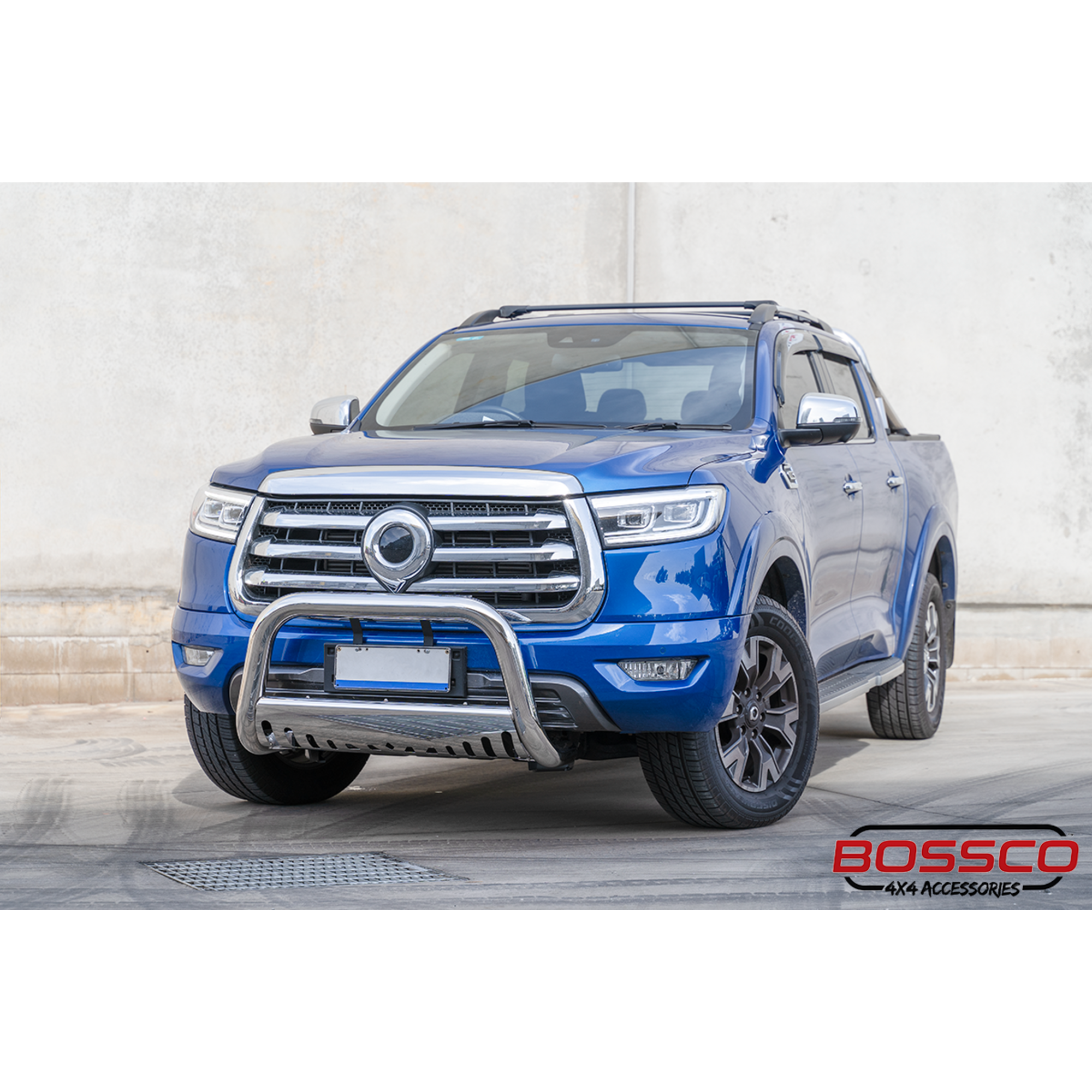 Stainless Steel Low Nudge Bar with Skid Plate suitable for GWM Great Wall Cannon 09/2020 to 04/2022 - CLEARANCE
