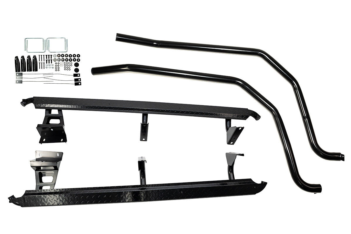 Heavy Duty Black Side Steps With Brush Bars Suitable For Ford Ranger PX 2012-2022