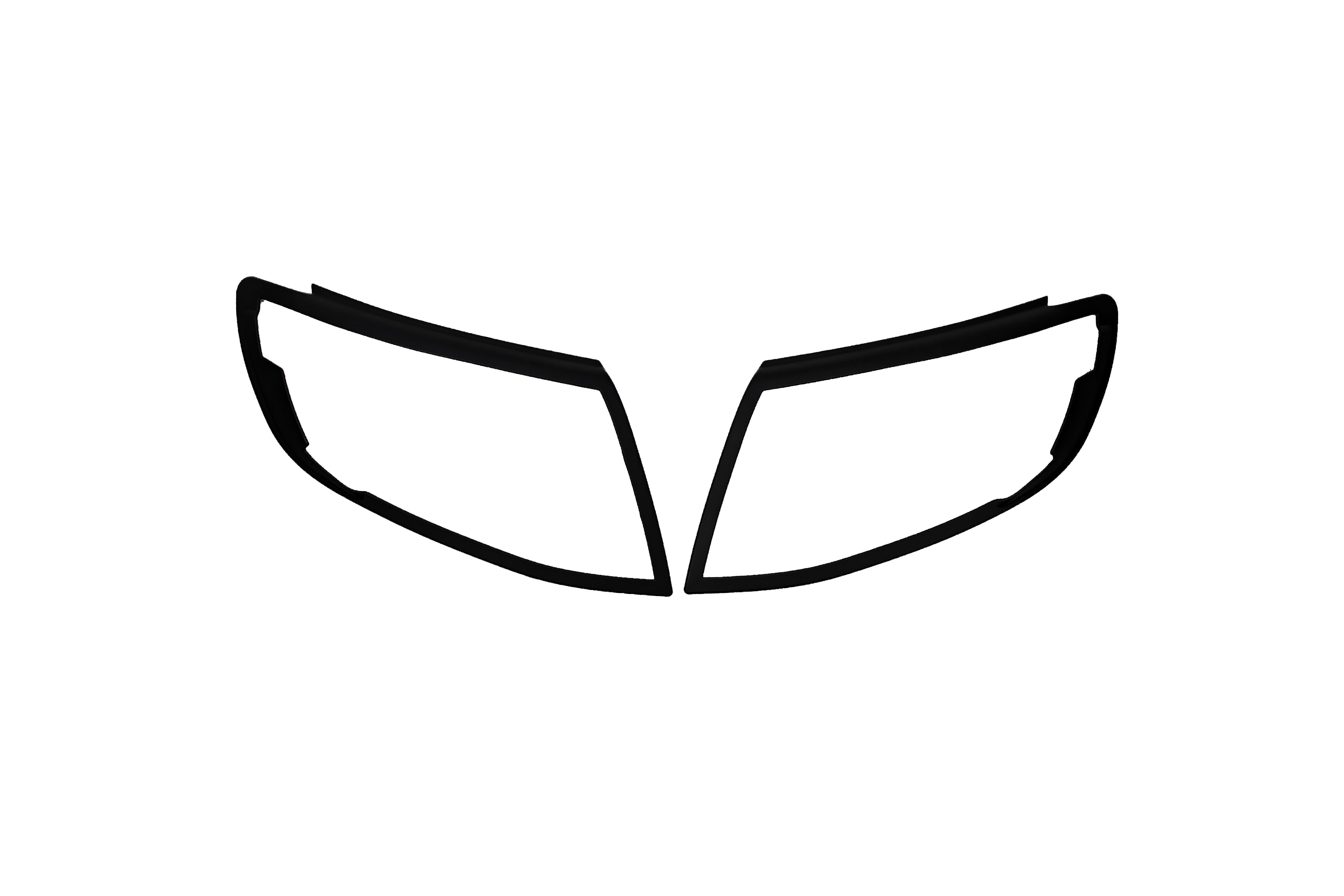 MATT BLACK HEADLIGHT & TAILLIGHT LAMP COVER TRIM FOR FORD RANGER PX MK1 12 - 15