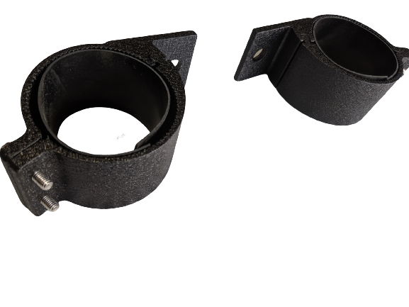 Pair of Black Light Bracket Clamp Mount for 2.5" Inch Diameter Round Bar
