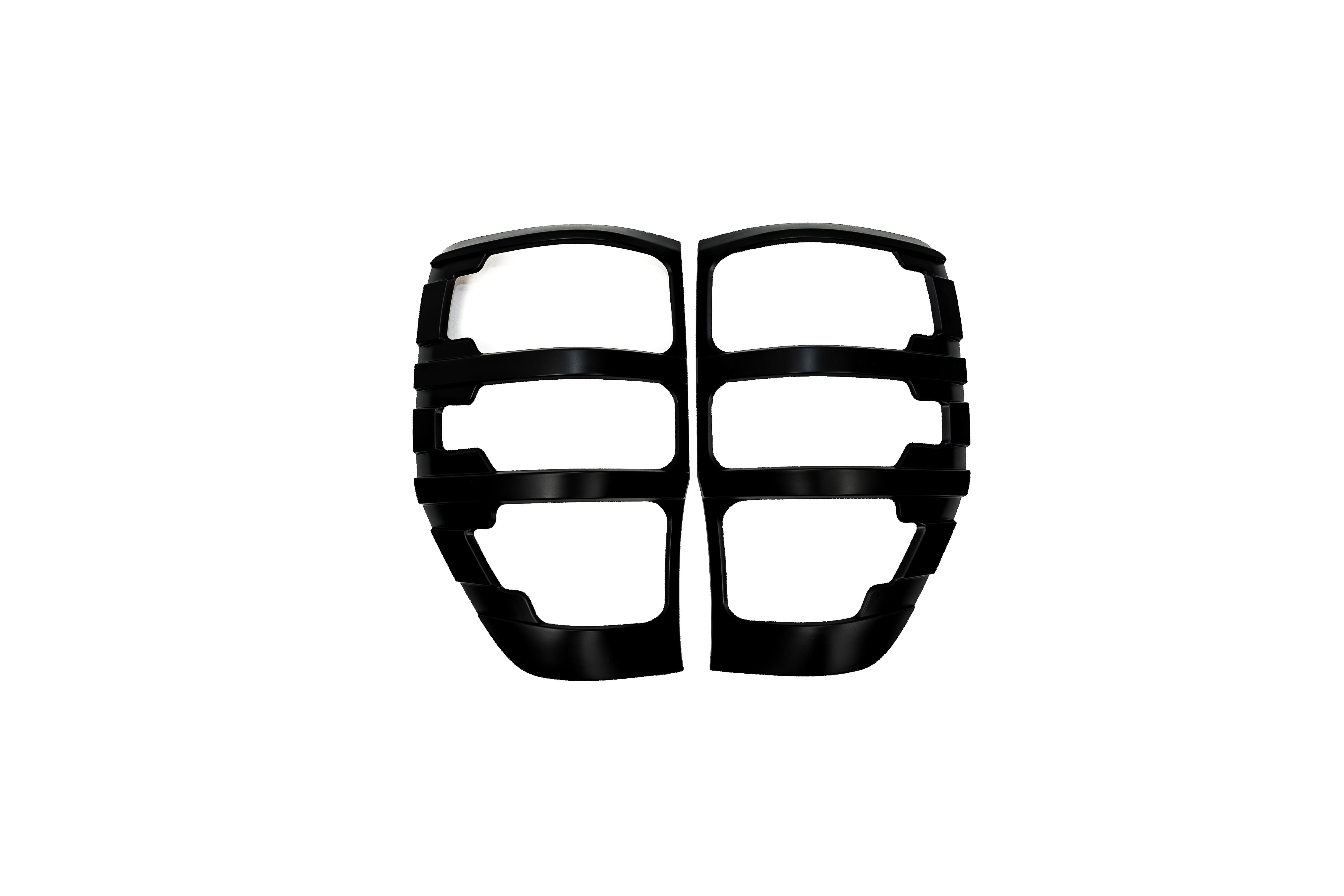 MATT BLACK HEADLIGHT & TAILLIGHT LAMP COVER TRIM FOR FORD RANGER PX MK1 12 - 15