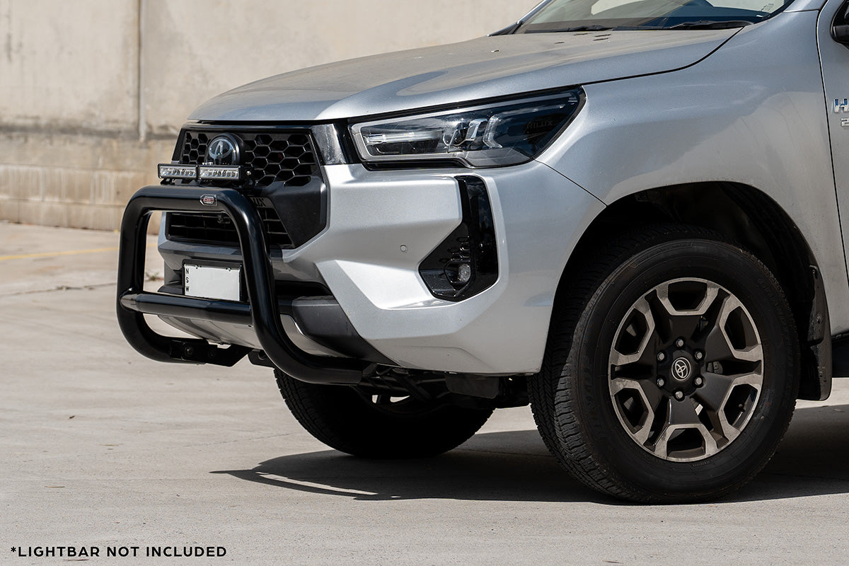Black Low Nudge bar suitable for Toyota Hilux SR5 48V Hybrid 2020 - 2024