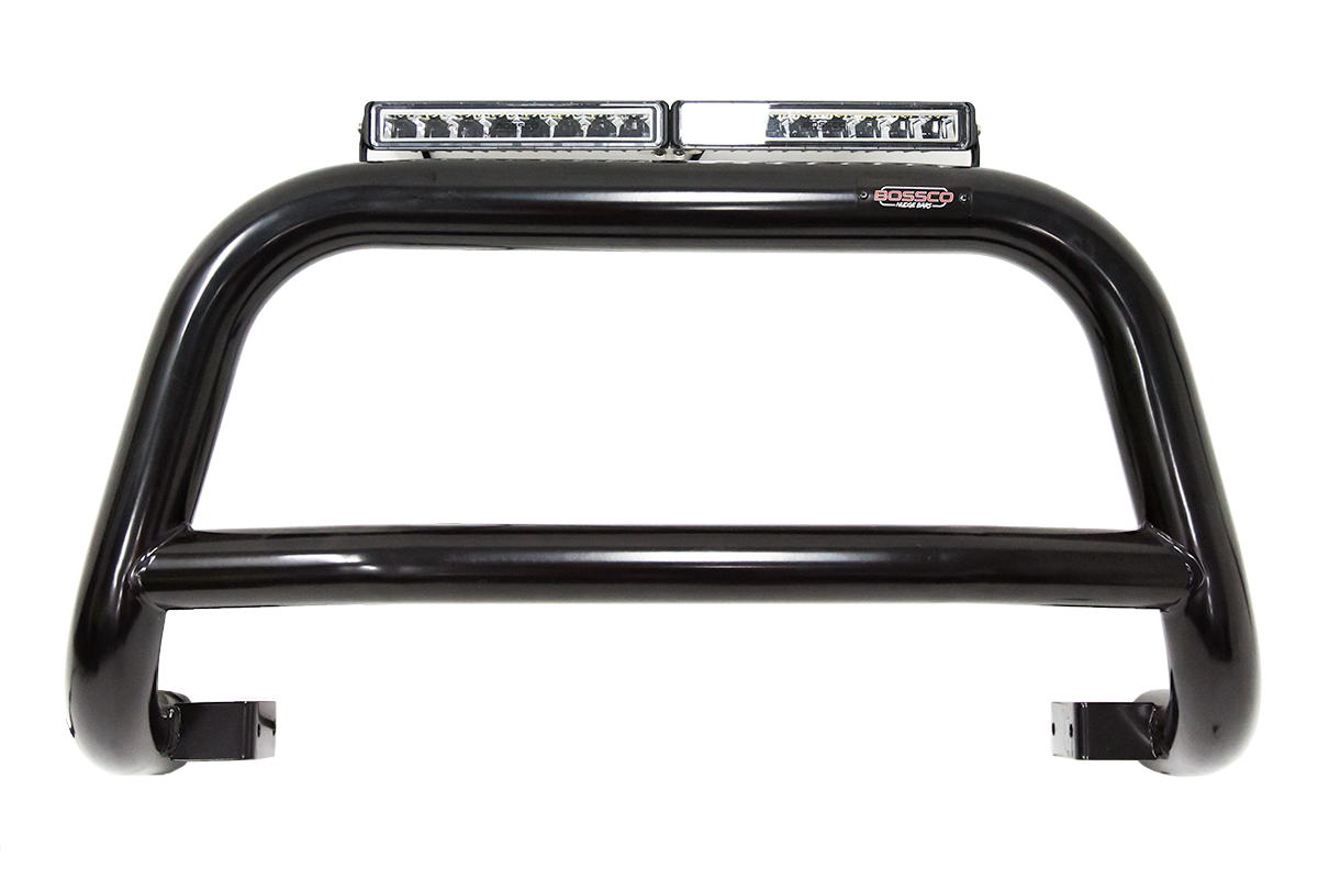BLACK Nudge Bumper Bar suitable for Ford Ranger PX MKII 2015-2018 w/ 20" Modular Single Row LED Light Bar