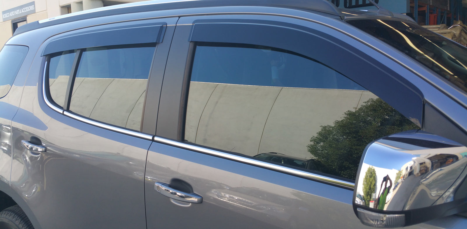 Black Tinted Slim Line Weathershields for Holden Trailblazer 2016-2020