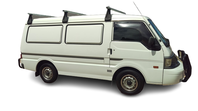Silver ROOF RACKS Suitable For MAZDA E2000 1985-2005 (High Roof)