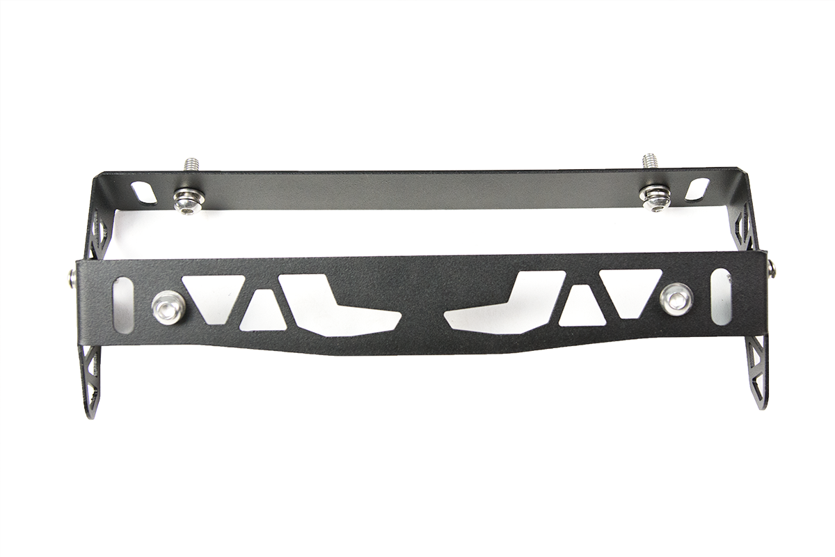 Black Bullbar Licence Plate Flip Up Bracket Mount Holder For Winch