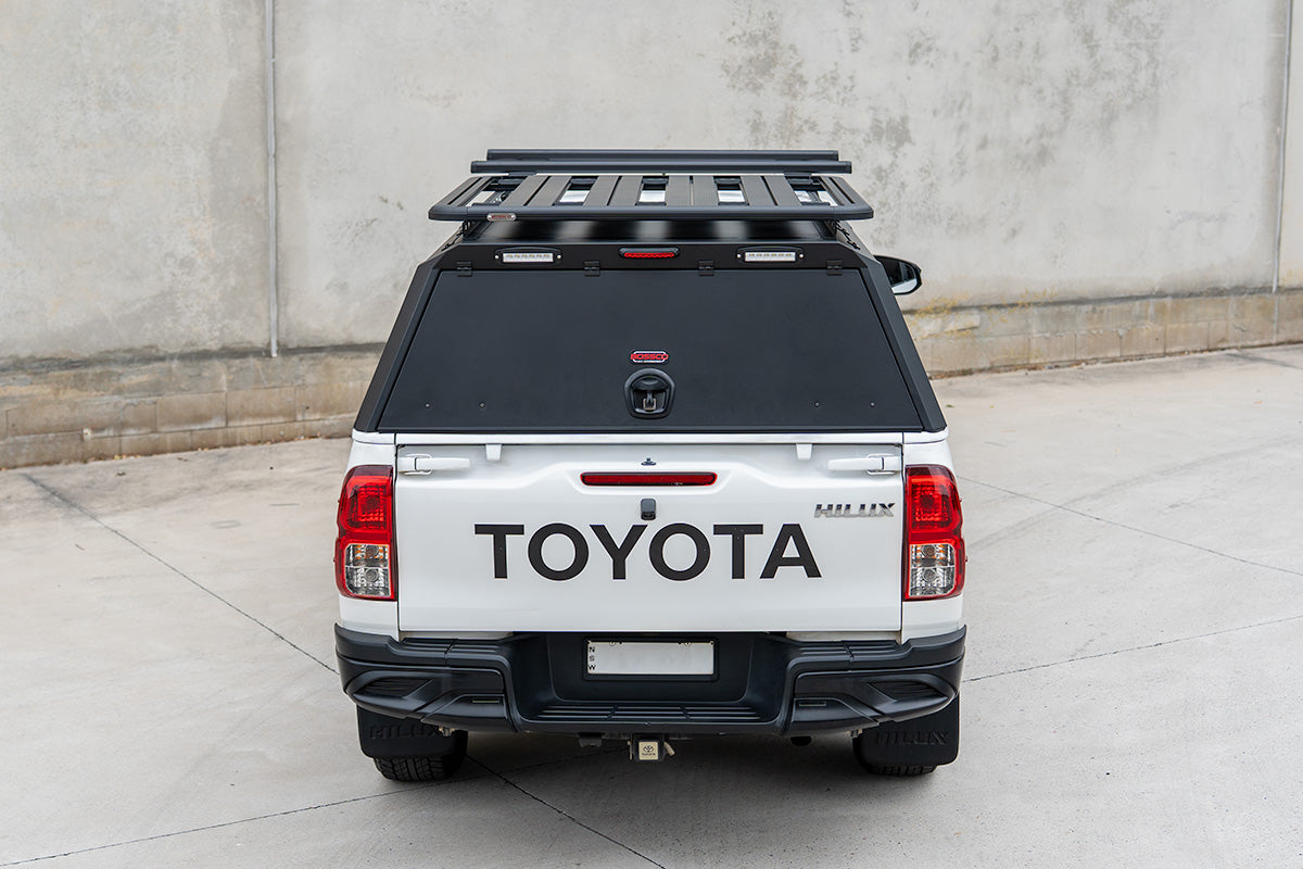 BCX-R Black Aluminium Tub Canopy for Toyota Hilux N80 SR | Workmate J Deck 2015-2024