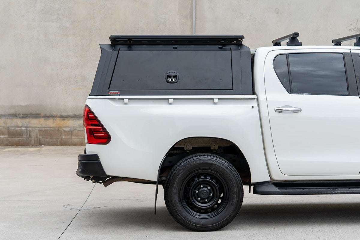 BCX-R Black Aluminium Tub Canopy for Toyota Hilux N80 SR | Workmate J Deck 2015-2024