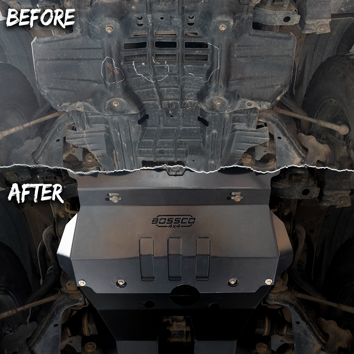 Underbody Engine Sump Protection Bash Guard Plates Suitable For Toyota Hilux 2015-2024