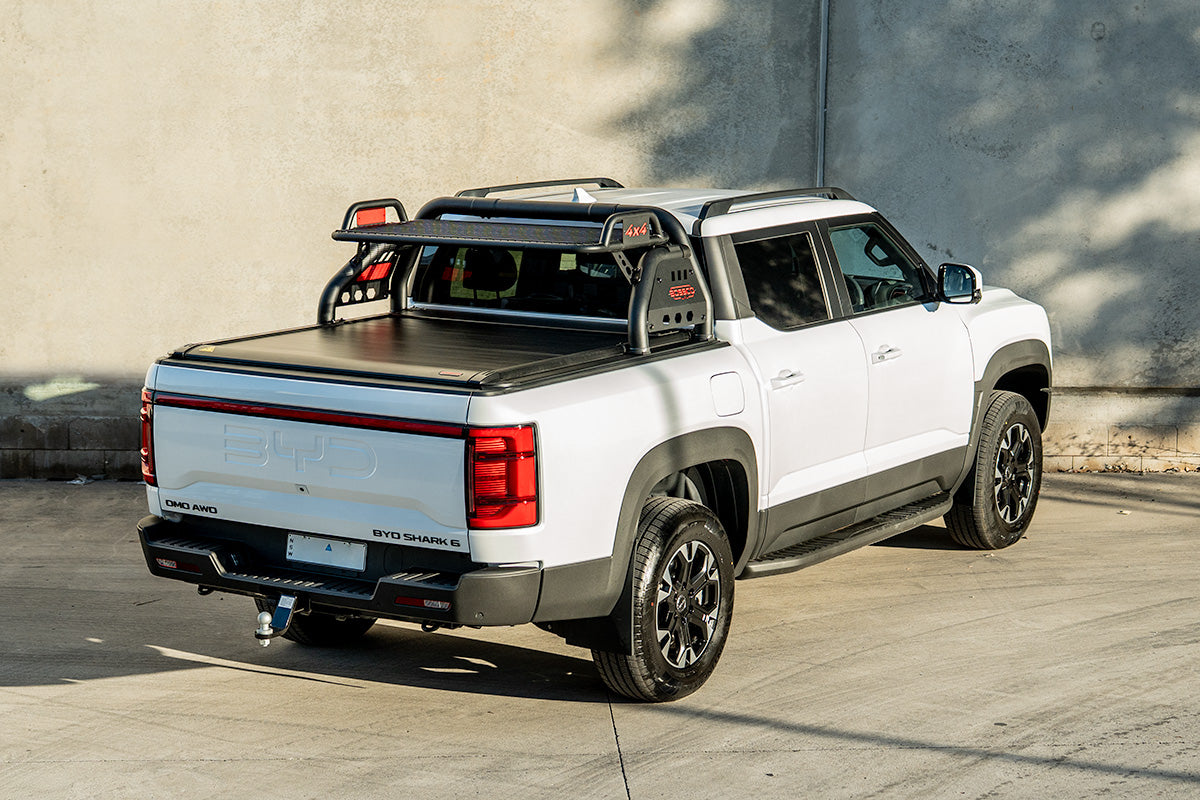 Loaded Sports Bar with Roof Basket - Compatible for Bossco Roller Shutters