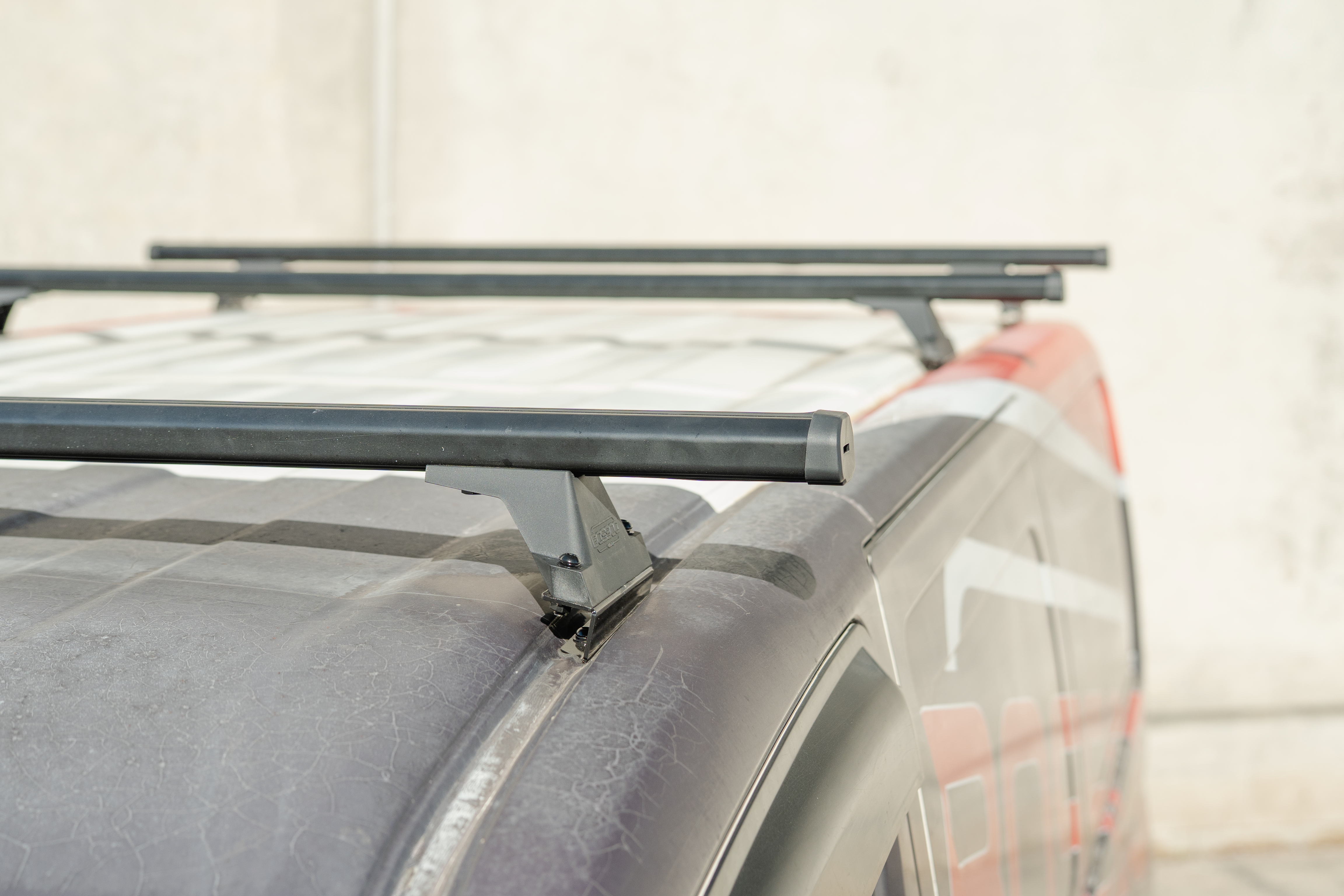 Set of 3 Black Heavy Duty Roof Racks Suitable for Toyota Hiace SLWB 2019-2025