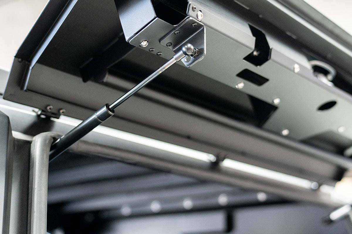 Rubber weather seal along a Bossco canopy door