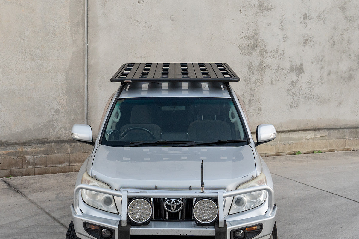 Aluminium Flat Roof Platform 2200x1425mm With Backbone Brackets Suitable For Toyota Prado 150s 2009-2023