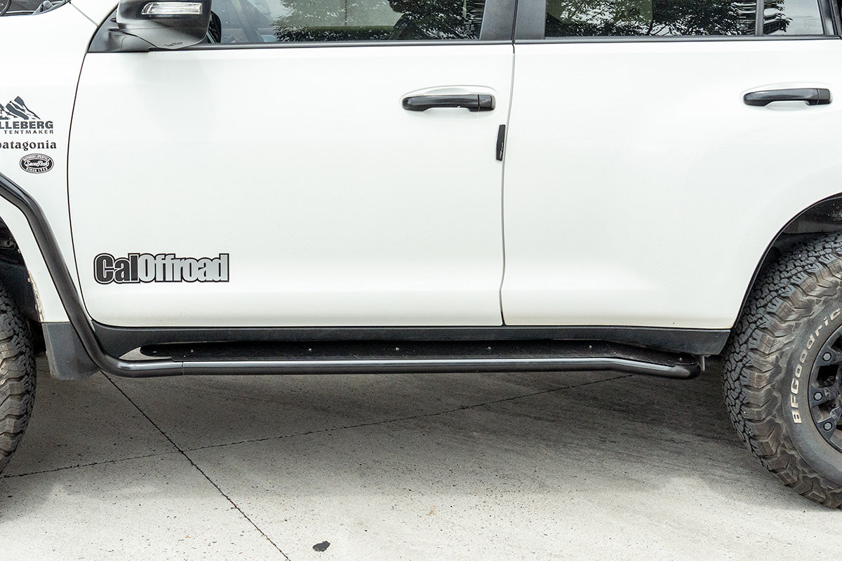 Heavy Duty Black Side Steps With Brush Bars Suitable For Toyota Landcruiser Prado 150 Series 2009-2023