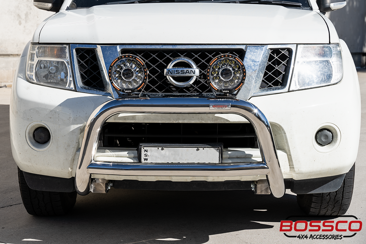 Stainless Steel Nudge Bar suitable for Nissan Navara D40 2005-2014 - Spain Built