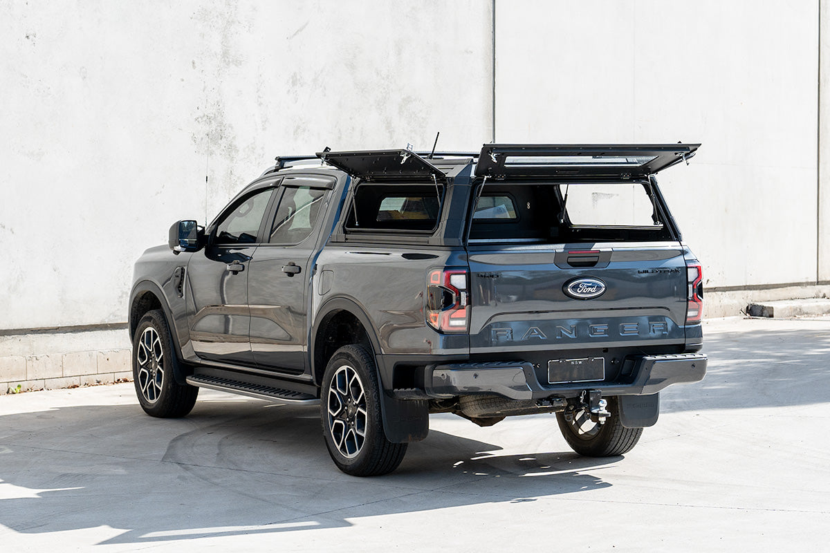 BCX-RX Sealed Black Aluminium Tub Canopy for NEXT GEN Ford Ranger 2022-2025