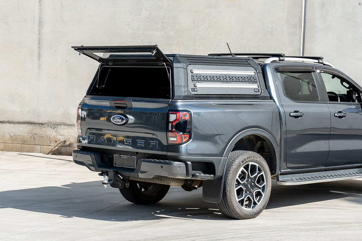 BCX-RX Sealed Black Aluminium Tub Canopy for NEXT GEN Ford Ranger 2022-2025