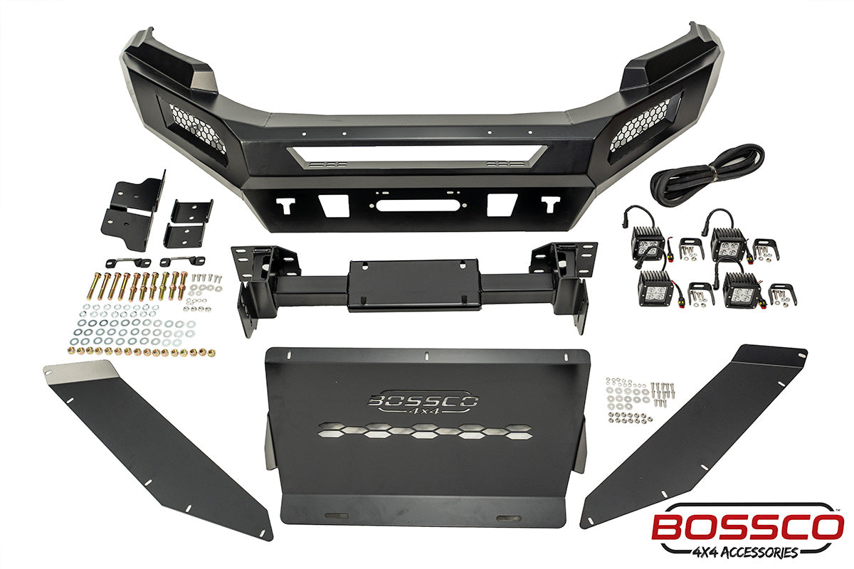 BOSSCO MONSTER BULLBAR Bumper Replacement Bull bar Suitable For Toyota Hilux GR Sport 2023-2025 - [HOOPLESS]