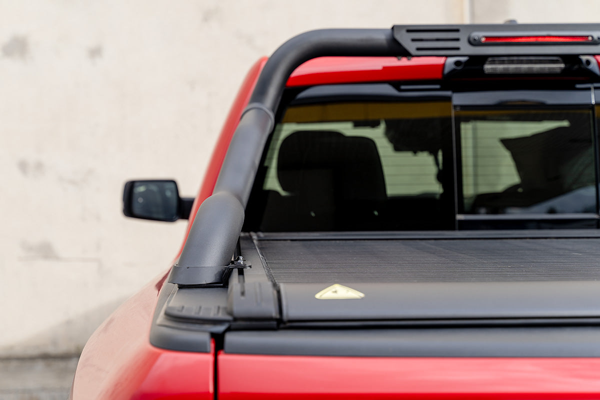 Black Steel Extended Sports Bar Suitable With BA Roller Shutters - For Large American Utes