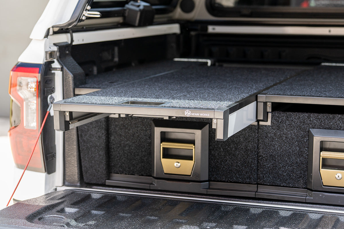 Dual Drawer Ute Tub Drawer System for Ford Ranger NG P703 2022-2024