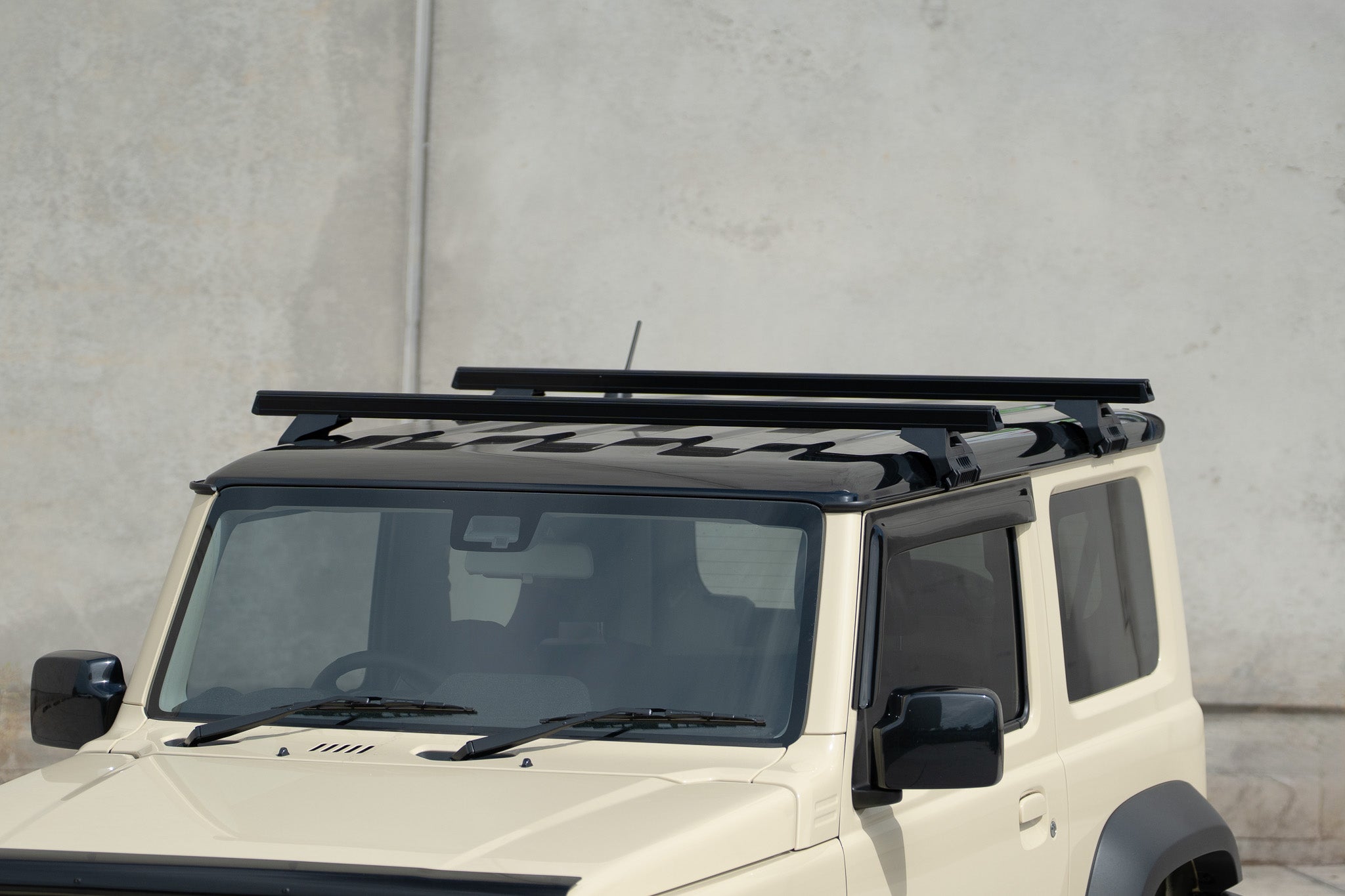 Black Square Heavy Duty Roof Racks Suitable For Suzuki Jimny 2018-2023 - 2 Bar
