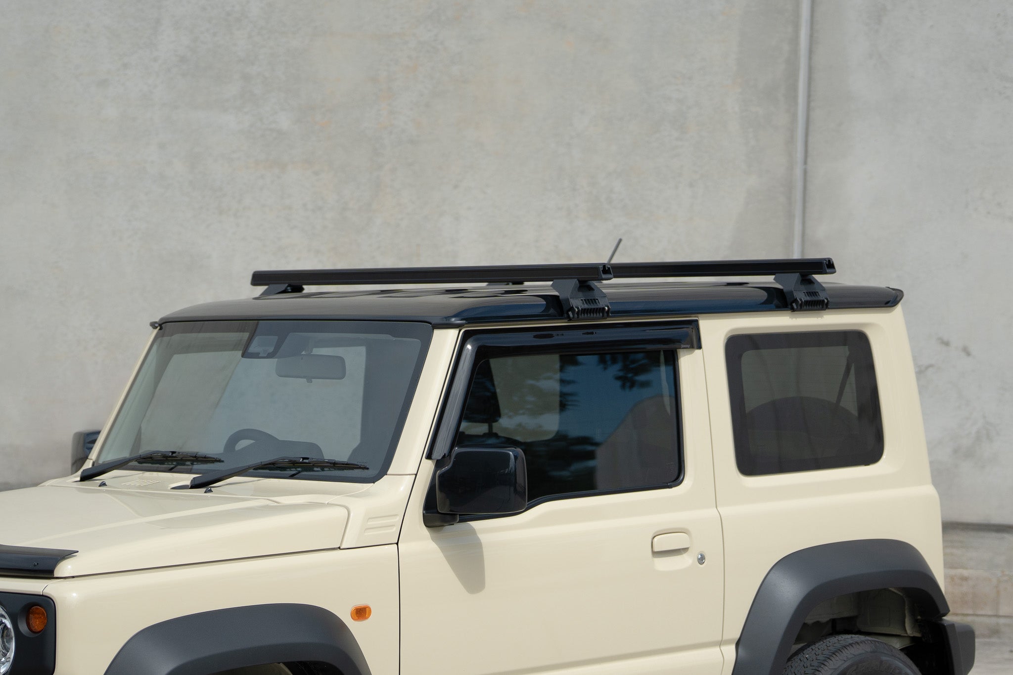 Black Square Heavy Duty Roof Racks Suitable For Suzuki Jimny 2018-2023 - 2 Bar