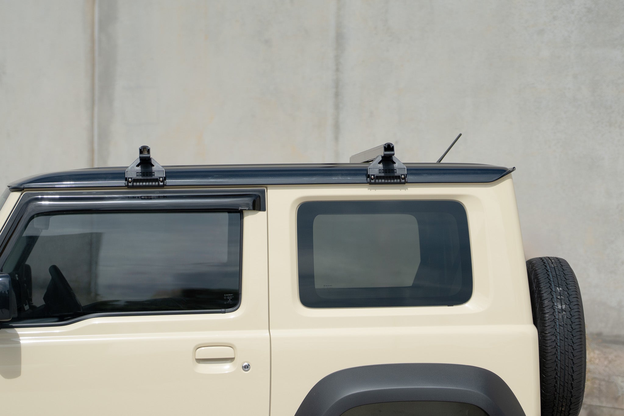 Black Square Heavy Duty Roof Racks Suitable For Suzuki Jimny 2018-2023 - 2 Bar