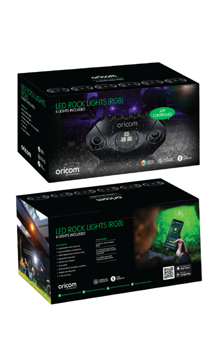 BCX-R Canopy Downlights: Oricom App Controlled RGB LED Rock Light 4 Pack