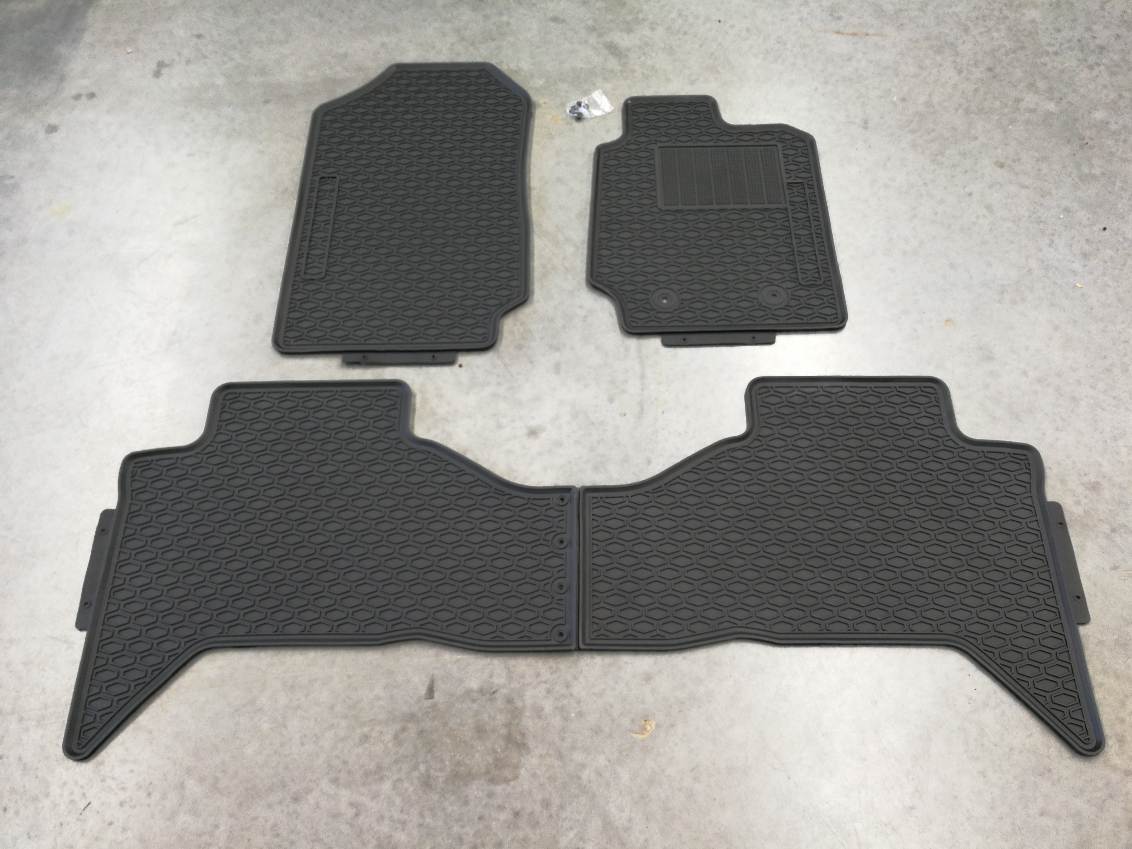 All Weather Rubber Floor Mats suitable for Ford Ranger PX|PX MKII Extended Cab 2012-2020 - RUNOUT