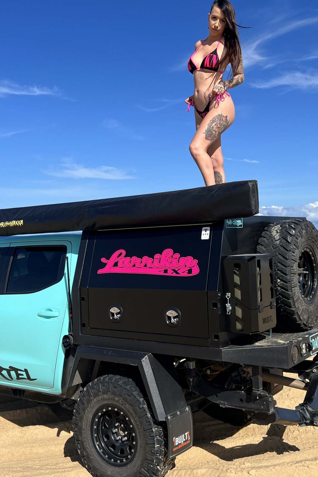 Window/Snorkel Banner Stickers 85cm x 18cm Pink