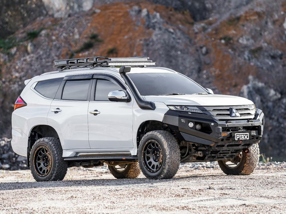 Elite No Loop Bar (Black Recovery Points & Bash Plate) for Mitsubishi Pajero Sport (8/2020 on)