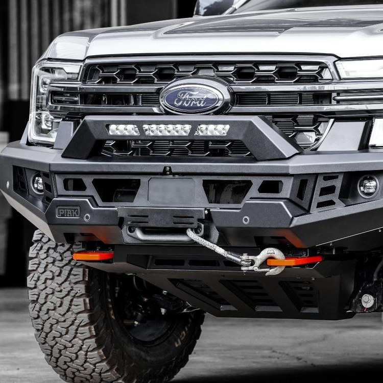 Genesis No Loop Bullbar (Orange Recovery Points & Black Bash Plate) for Ford Ranger / Everest 2022+