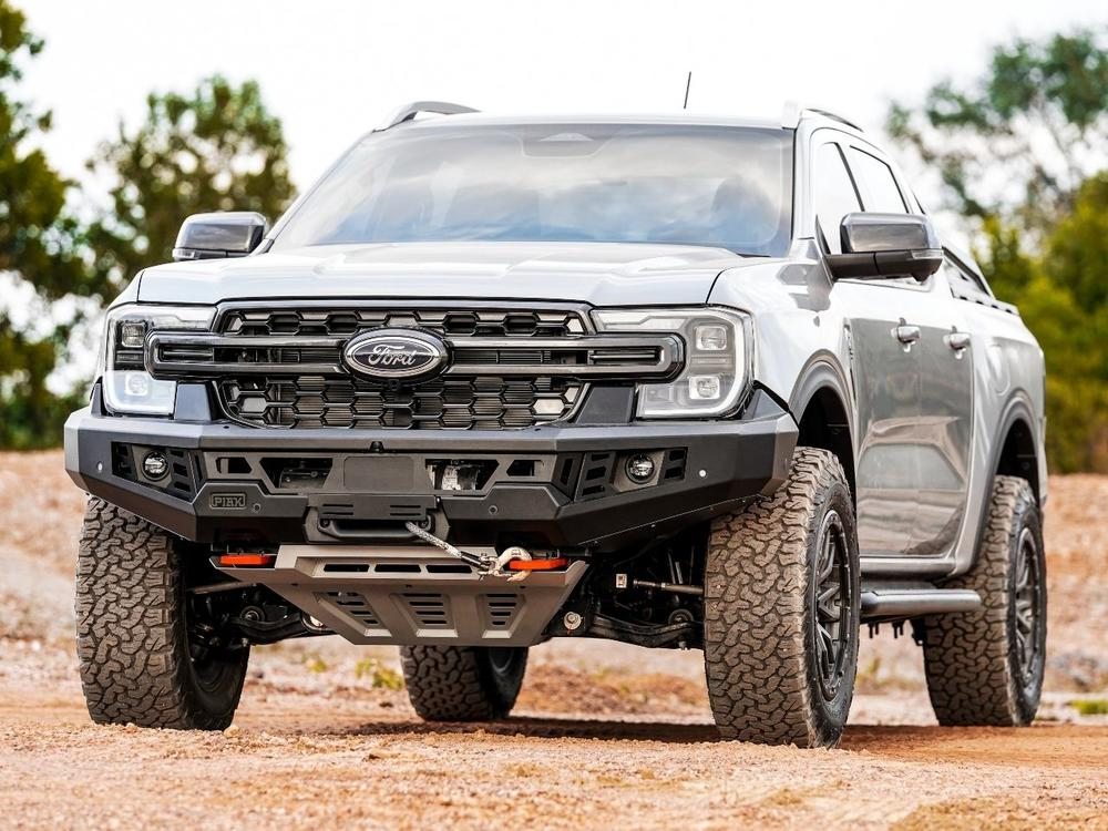 Genesis No Loop Bullbar (Orange Recovery Points & Grey Bash Plate) for Ford Ranger / Everest 2022+