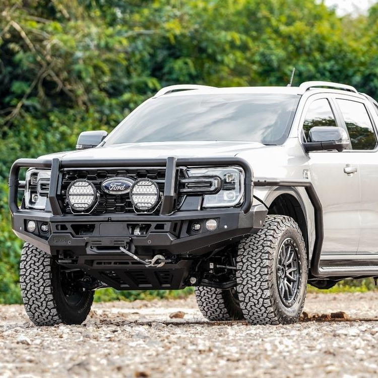 Genesis Loop Bullbar (Black Recovery Points & Bash Plate) for Ford Ranger 2022+ & Everest 2022+