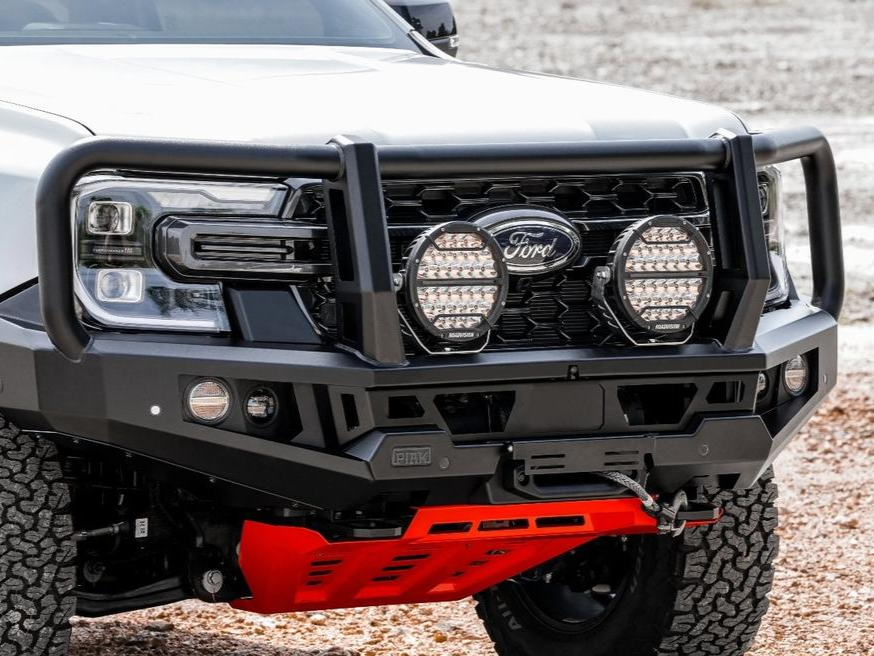 Genesis Loop Bullbar (Black Recovery Points & Orange Bash Plate) for Ford Ranger / Everest 2022+