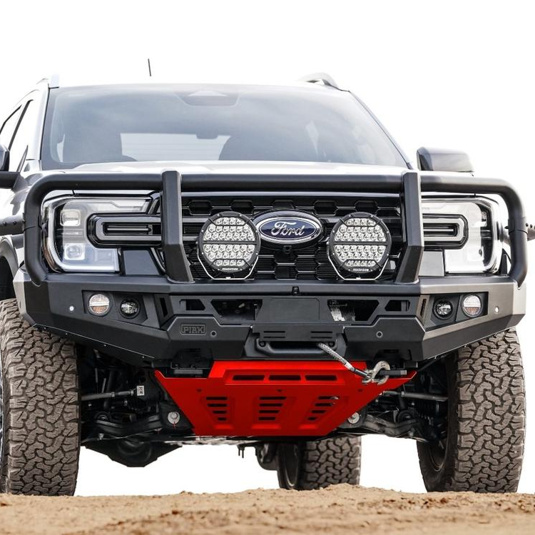 Genesis Loop Bullbar (Black Recovery Points & Orange Bash Plate) for Ford Ranger / Everest 2022+