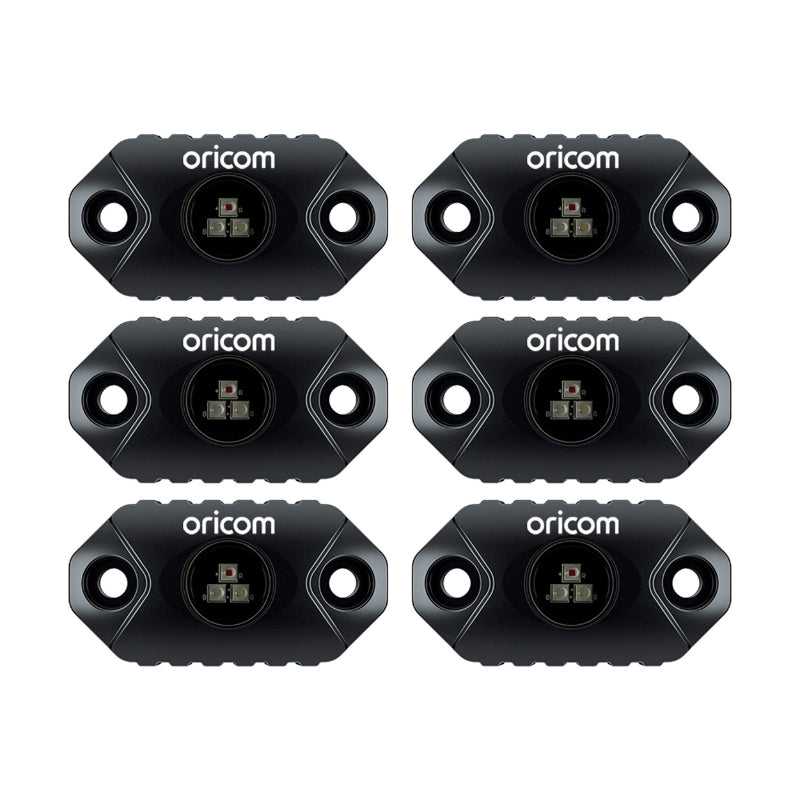 Oricom App Controlled RGB LED Rock Light 6 Pack