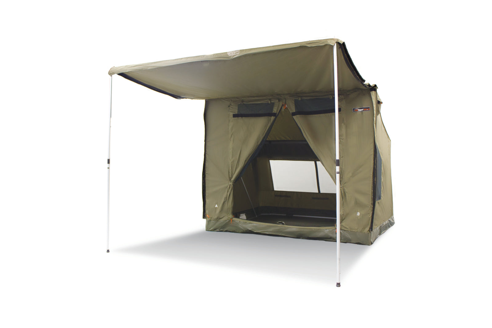 Oztent RV-3 30 Second 8 Ounce Ripstop Polycotton Canvas Tent for 3-4 People