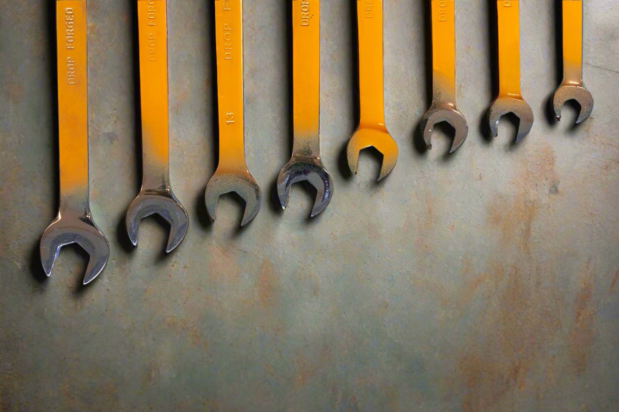 Set of wrenches used for 4 wheel drive accessories installation